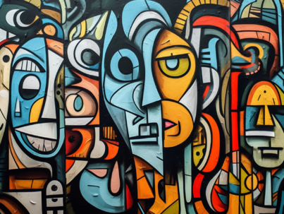 The Frankfurt city surrounded by buildings under a cloudy sky during a golden sunset in Germany