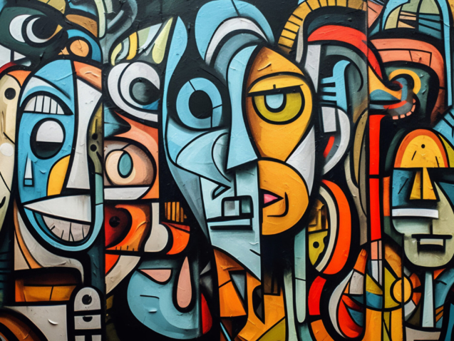 The Frankfurt city surrounded by buildings under a cloudy sky during a golden sunset in Germany